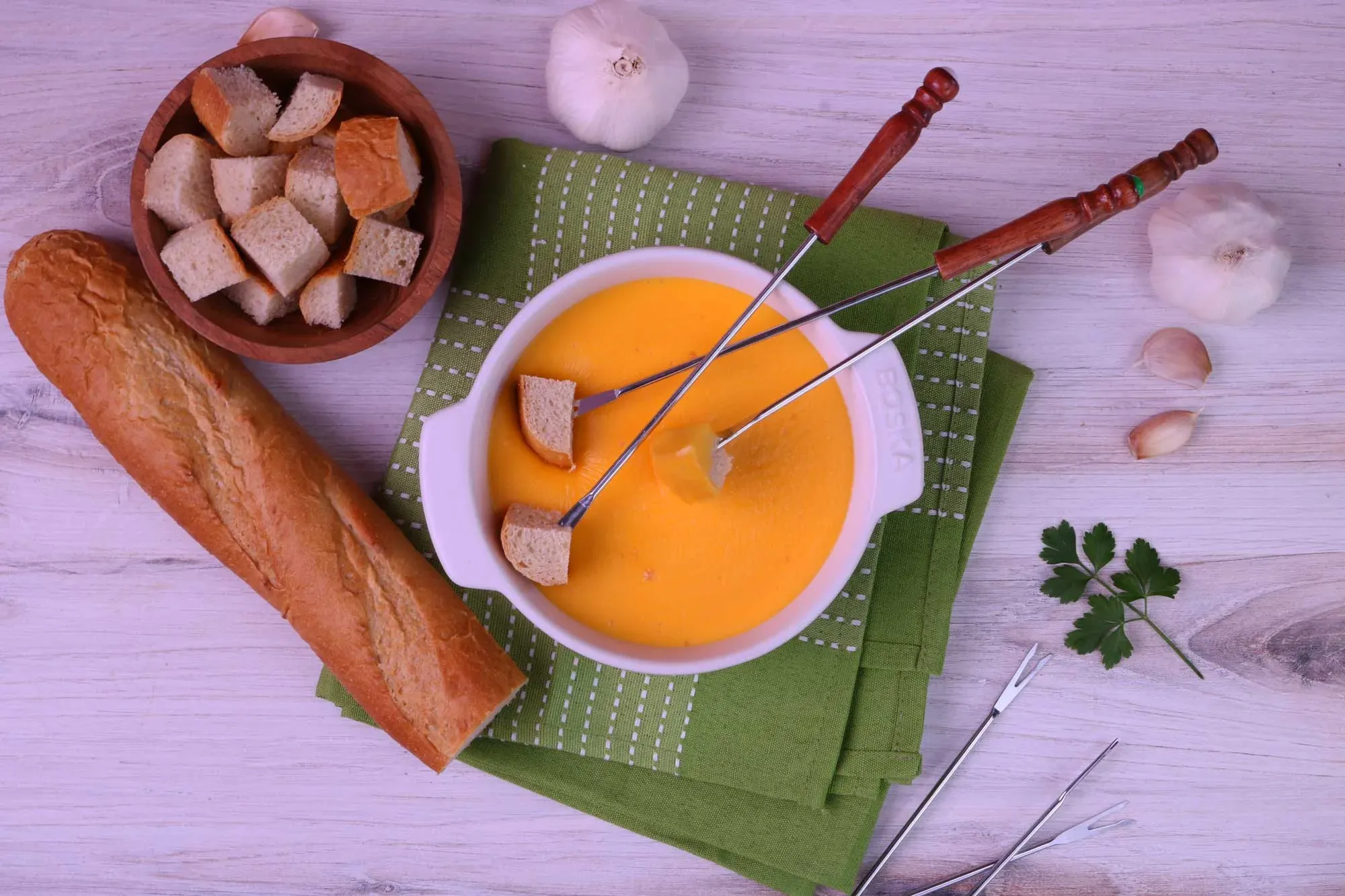 Fondue Cheddar y Bola Riquísimo